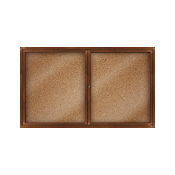 AARCO Aluminum Wall Mounted Enclosed Bulletin Board & Reviews Wayfair